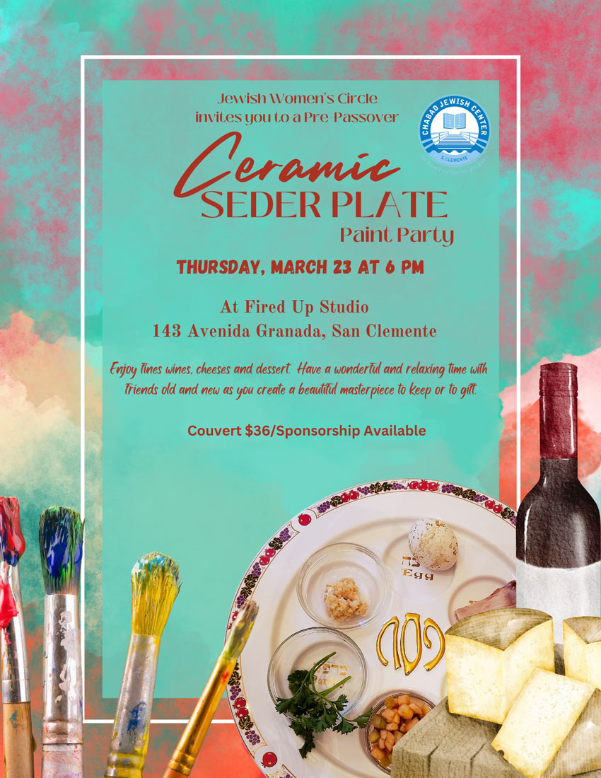 Ceramic Seder Plate Paint Party